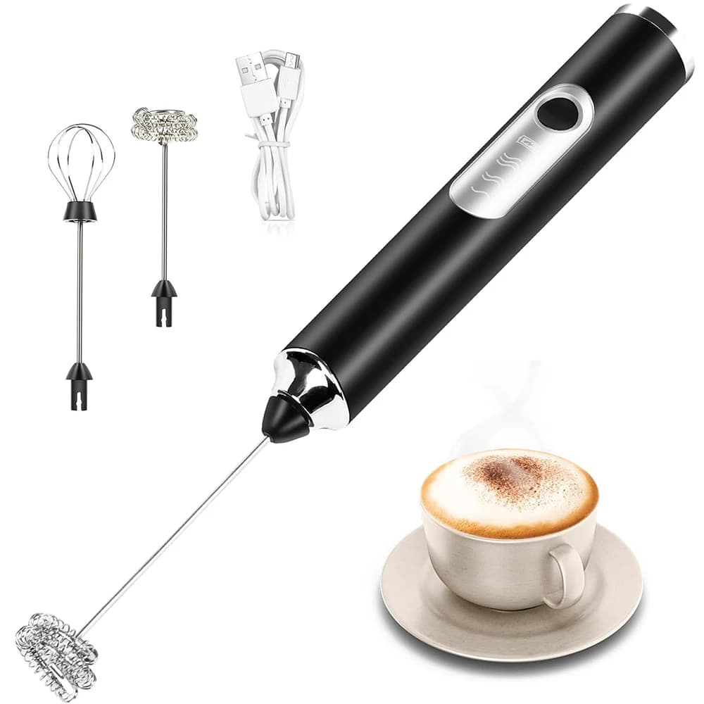 Handheld Milk Frother & Electric Whisk, Multi-Function Drink Mixer for Coffee, Matcha, Cappuccino & Egg, Kitchen Blender