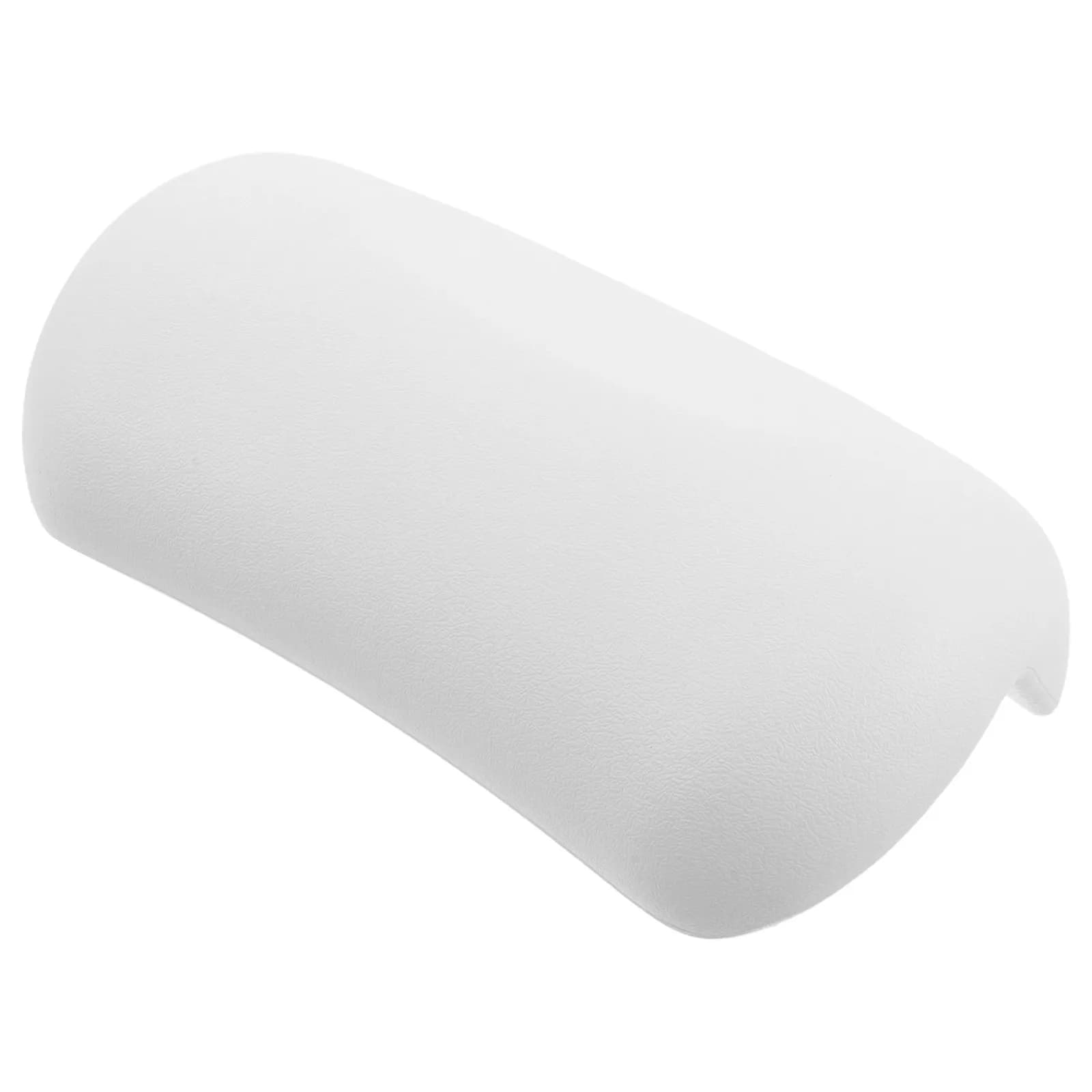 Cuscino da Bagno in Silicone Bianco Morbido Ergonomico Antiscivolo con Ventose per Supporto Testa e Collo, Cuscino per Vasca da Bagno e Spa