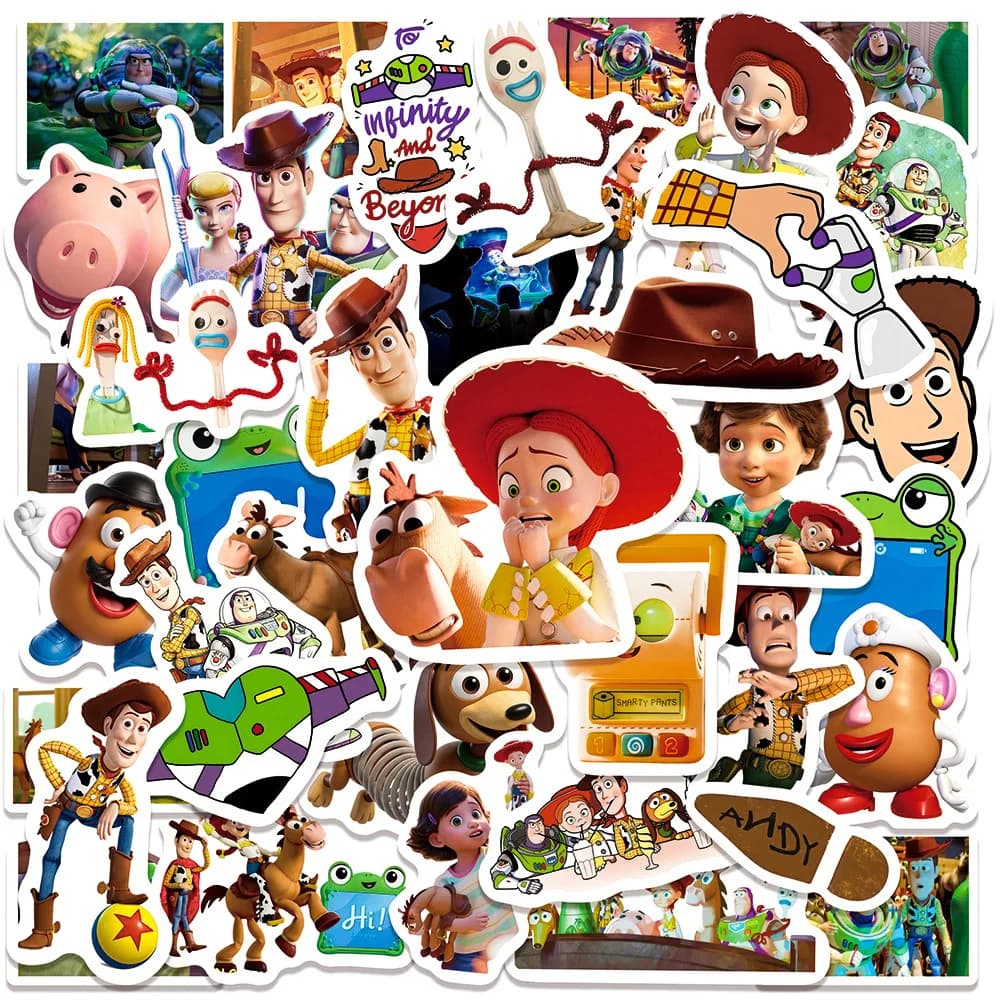 2026 New ! 10/30/50PCS Cartoon Disney Toy Story5 Sticker DIY Decoration PVC Waterproof Skateboard Notebook Cup Graffiti Toy