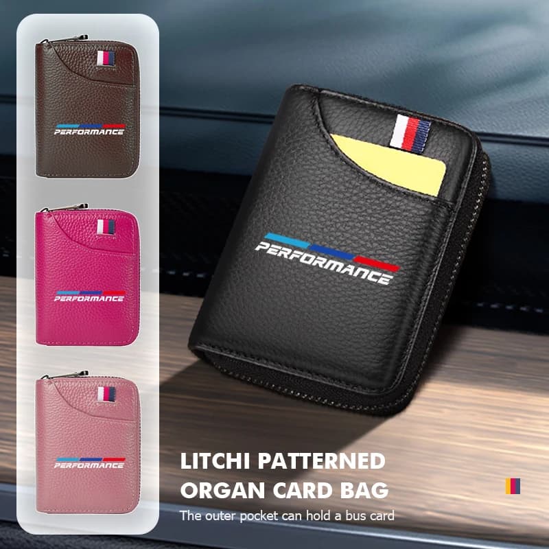 For BMW Car Logo Card Holder Coin Wallet ID Card Driver License Organizer Holder 1 2 3 5 7 Series X1 X2 X3 X4 X5 X6 G20 G30 G11