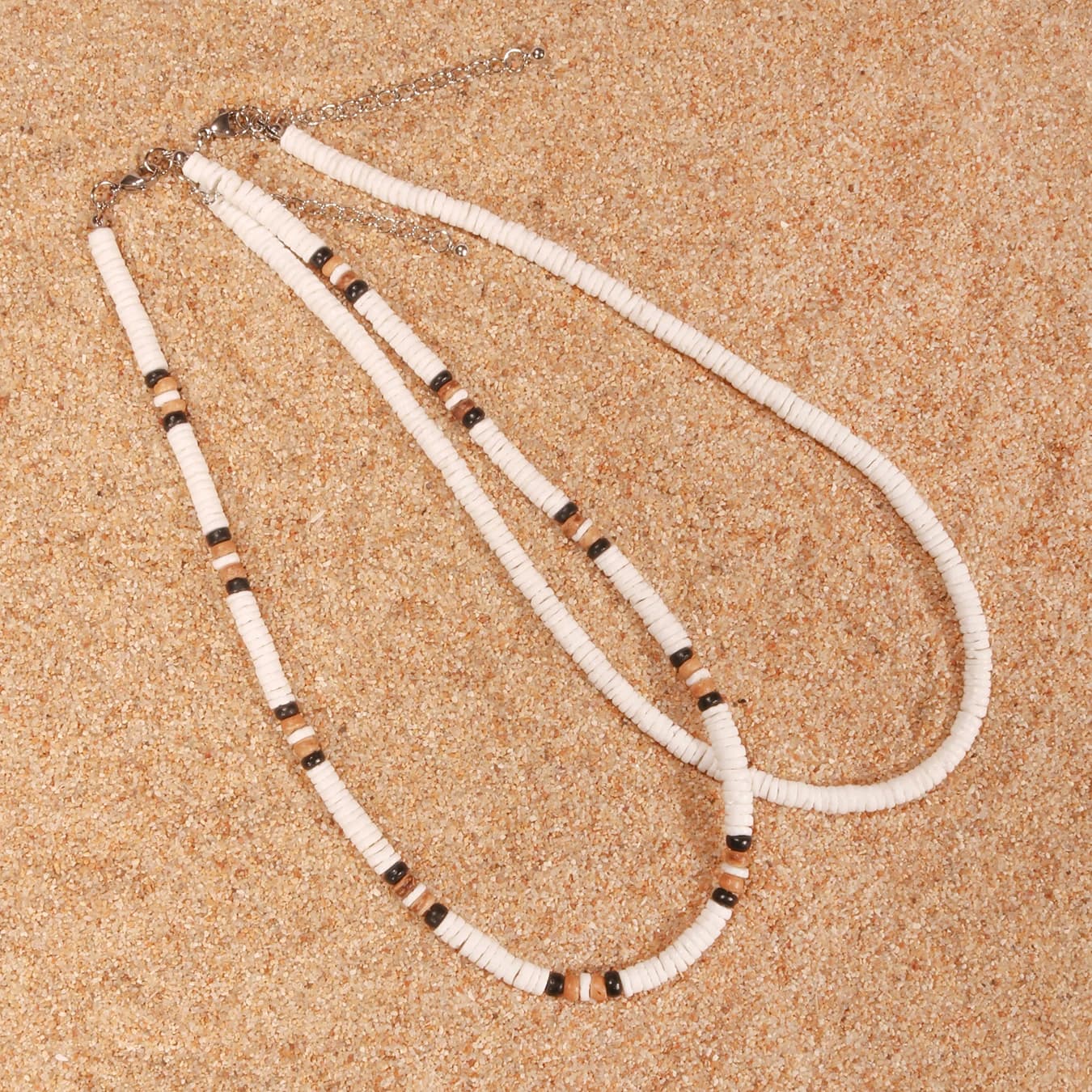 1PC moda estate spiaggia boemia collana di perline di conchiglia bianca naturale per uomo donna collana da surfista gioielli da uomo