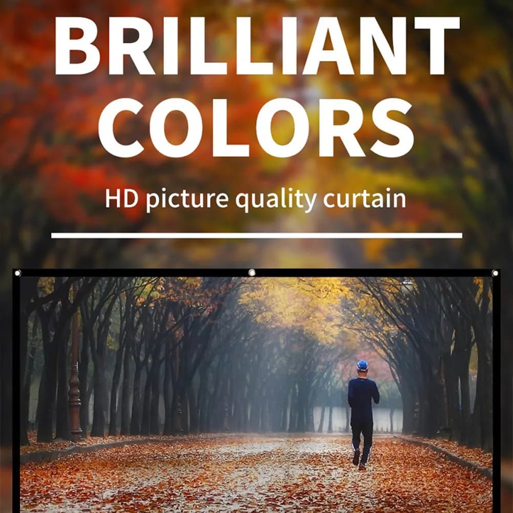 Portable Foldable Projector Screen 120 Inch 16 9 Compact Lightweight Indoor Outdoor Camping Screen
