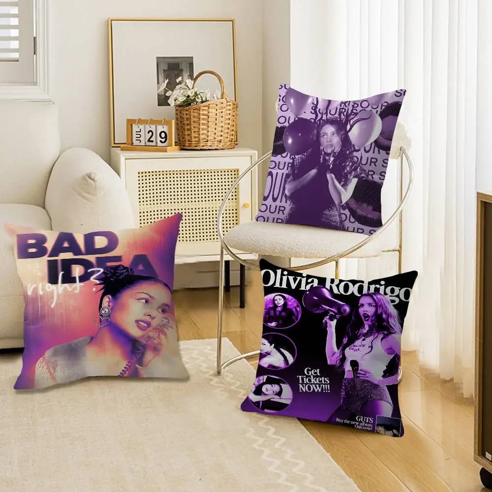 Hot Pop O-Olivia Rodrigo Federa per cuscino personalizzata, decorazione per camera da letto, feste per bambini, regalo di compleanno per bambini
