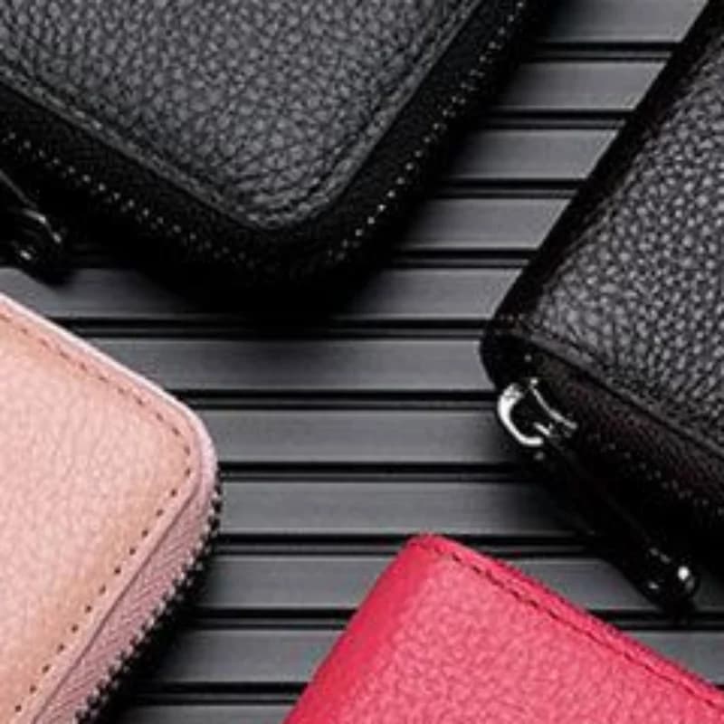 Portacarte da 20 Scomparti in PU, Porta Carte di Credito, Bancomat, ID, Portamonete, Anti-Demagnetizzazione, Organizer per Portafogli