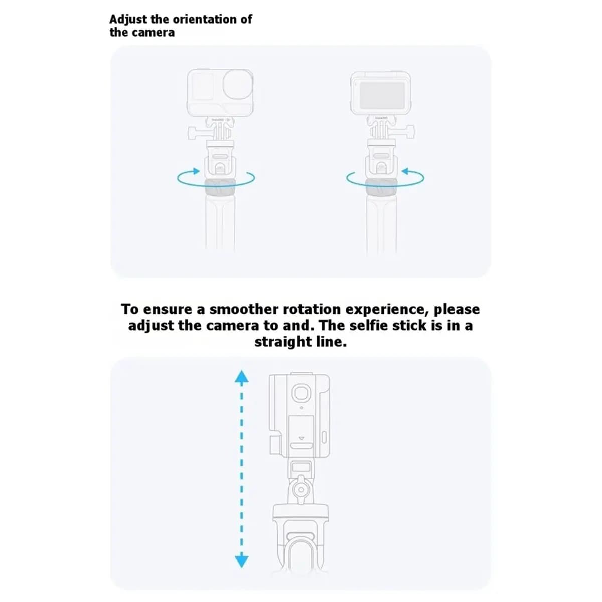 For Stick Rotating Selfie Stick Tripod 180° Flip Shot Grip Mount Foldable Portable Gimbal Handle