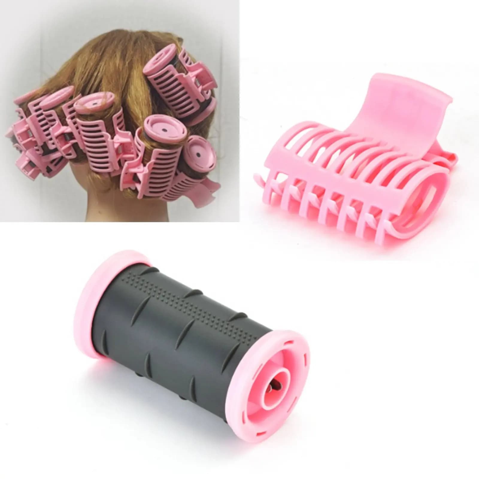 8 Pieces Heated Hair Rollers with Clips Adds Volume and Luster Electric Hot Curler Set Hot Curler Set Ceramic Technology