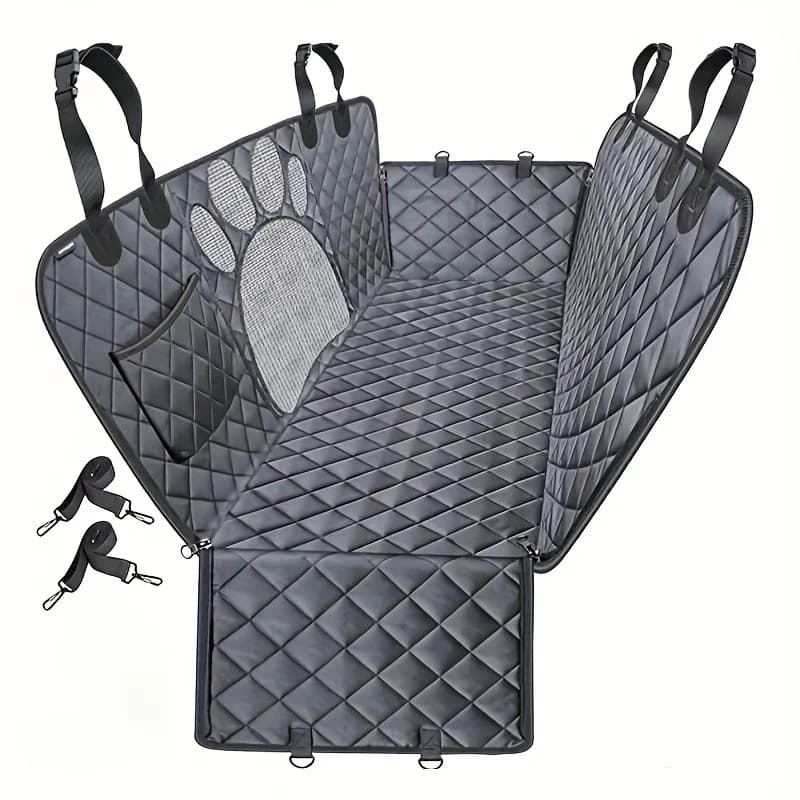 Pet Dog Seat Cover, Hammock, Heavy-duty Scratch Resistant, Non Slip, Durable, And Soft Pet Rear Seat Cover, 600D Thick Durable Car Seat Cover, Suitable For Car, Truck, And SUV Pet Car Mats, Open Mesh Waterproof Dog Car Seat Cushion