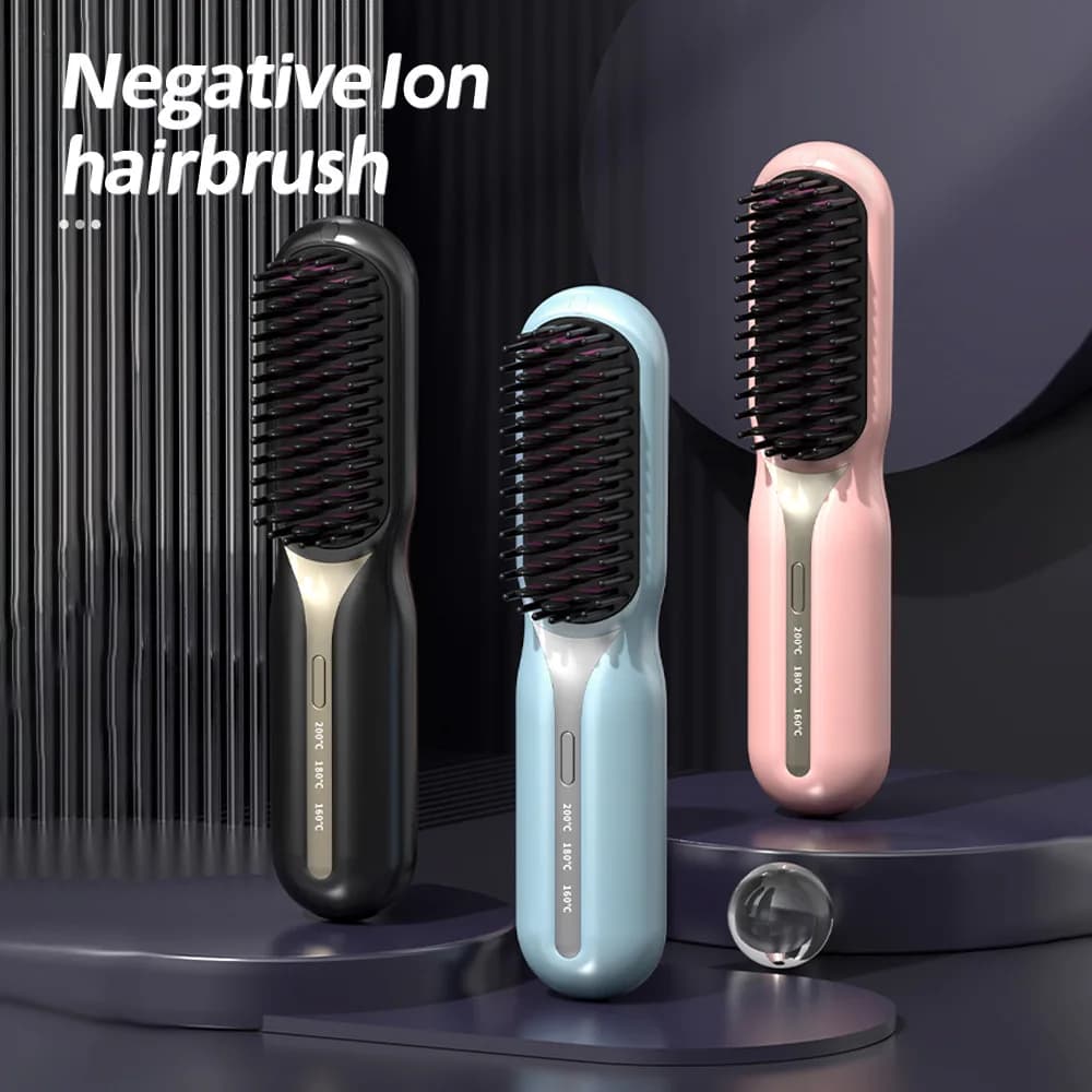 Mini comb to smooth portable rechargeable hair Wireless hair care to fashionable negative ions Good electrical brushes for hair
