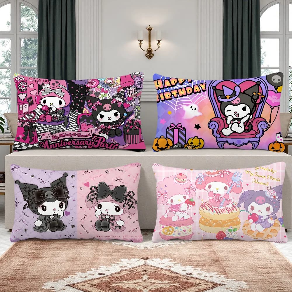 cute cartoon kawaii art funny SRO k-Kuromi lining for pillow rectangle lining for pillow home sofa living room coffee pillow