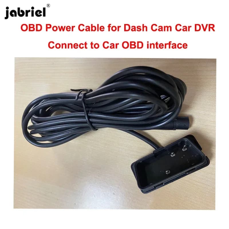 OBD Plug And Play Power Cable for Car Dvr Video Recorder 8 pin cable 1.6 M Connect to OBD interface for Car Dash Cam Camera Power Cable