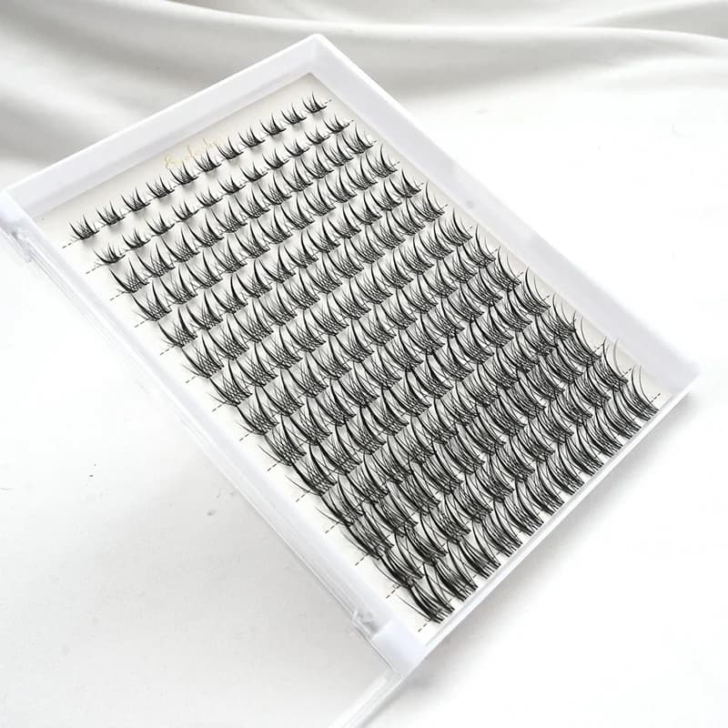 Ciglia individuali Cluster C Curl Mix Cluster di ciglia 3D Wispy Estensione ciglia fai da te 0.1mm Fascia super sottile Ciglia naturali riutilizzabili