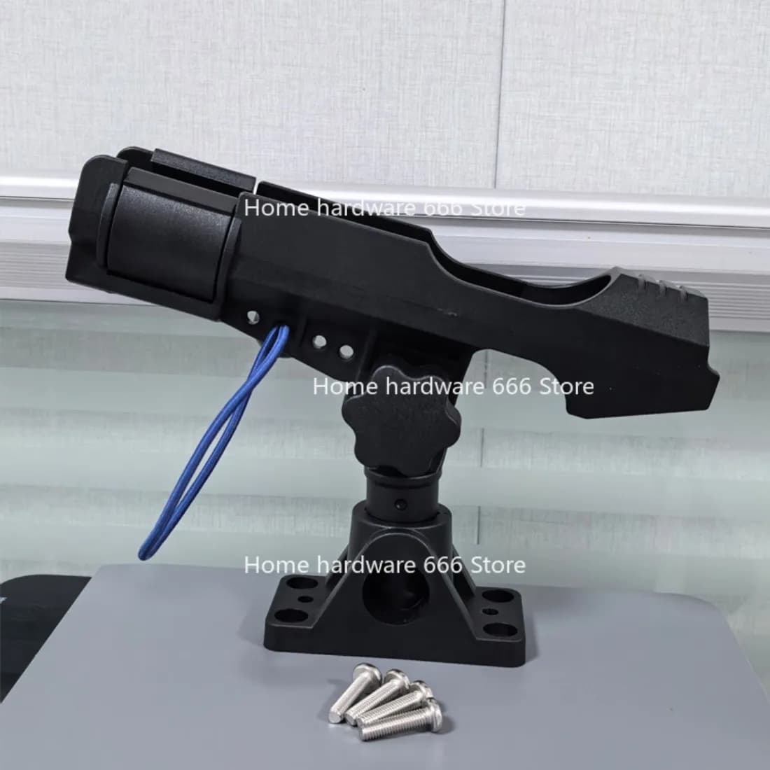 Con supporto per canna da pesca con corda di sicurezza anti-smarrimento, supporto per canna da pesca marina, supporto per canna da pesca in plastica di nylon,