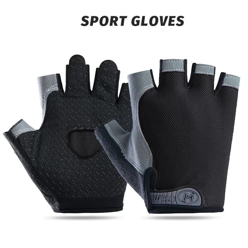 Men's and women's half fingers fitness gloves, breathable, slim, non-slip and wear-resistant cycling gloves