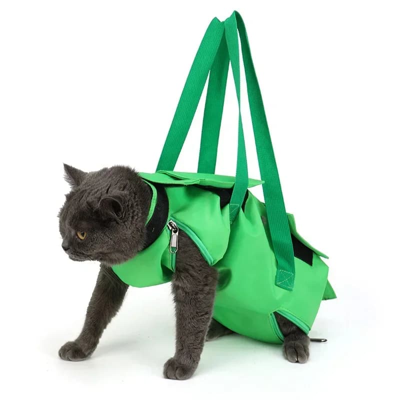 Foldable Pet Carrying Bag for Cats Anti-scratch Bite Fixed Vaccination Transport Portable Cat Carrier Bag