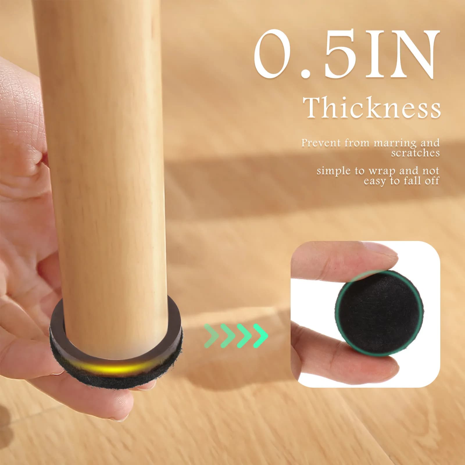 1Set Anti-Skid Furniture Leg Protectors for Hard Floors Table Chair Feet Covers Floor Scratch Preventer Noise Reducing Pad