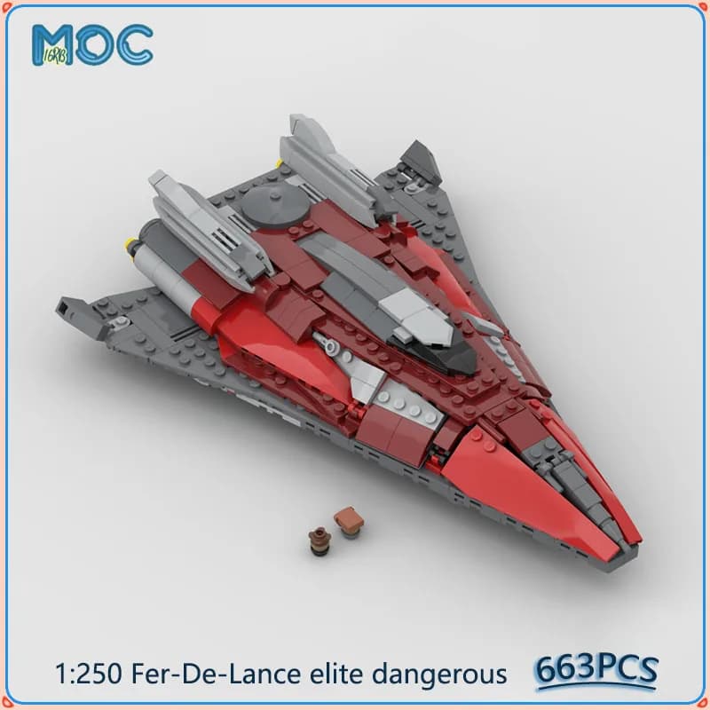 1:250 scala Fer-De-Lance Elite modello pericoloso MOC Building Blocks spazio collezione educativa Display giocattoli di natale regali 663 pezzi