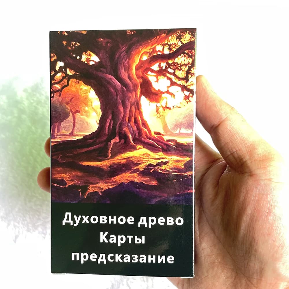 Russo Spirito Albero Oracolo Carte Profezia Tarocchi Bordo Mazzo 12x7 cm Divinazione Taro con significato su It Fortune Telling Giocattoli