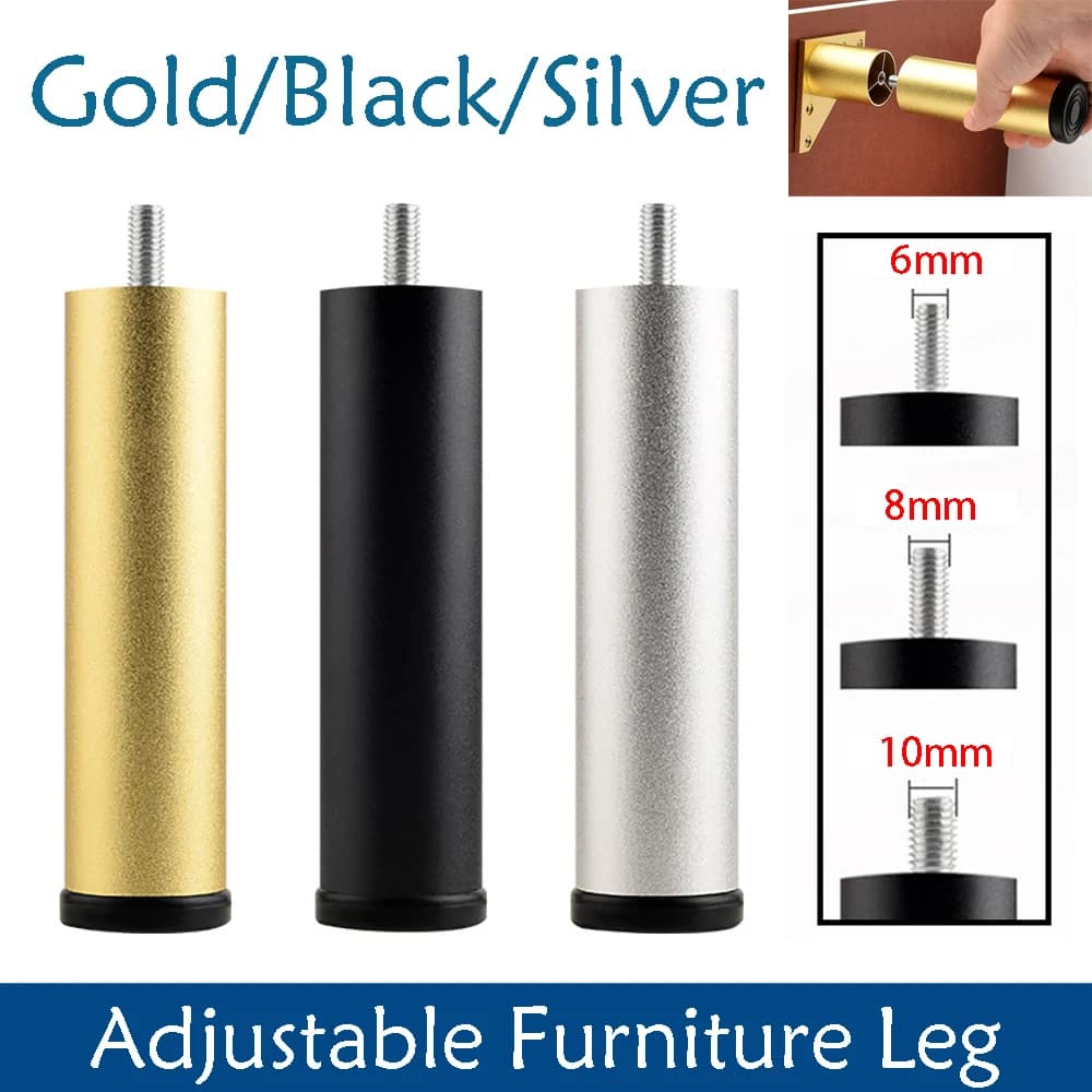 Adjustable Furniture Leg M10 Aluminum Alloy Table Legs For TV Cabinet,Wardrobe,Raised Refrigerator Washing Machine Feet