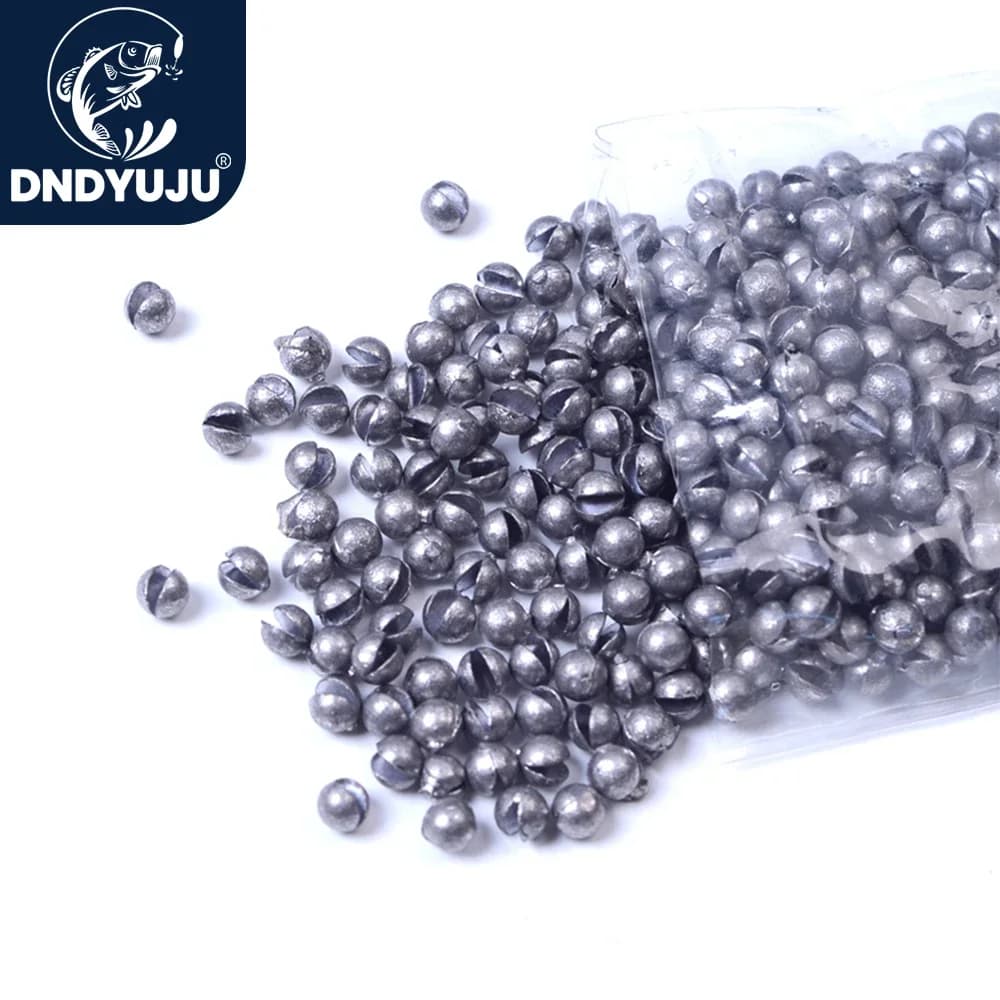 DNDYUJU 0.2g-1.7g Solid Carp Fishing Oval Split Shot Lead Explosion Zavorra Fishing Recumbent Weight Auxiliary Fishing Equipment