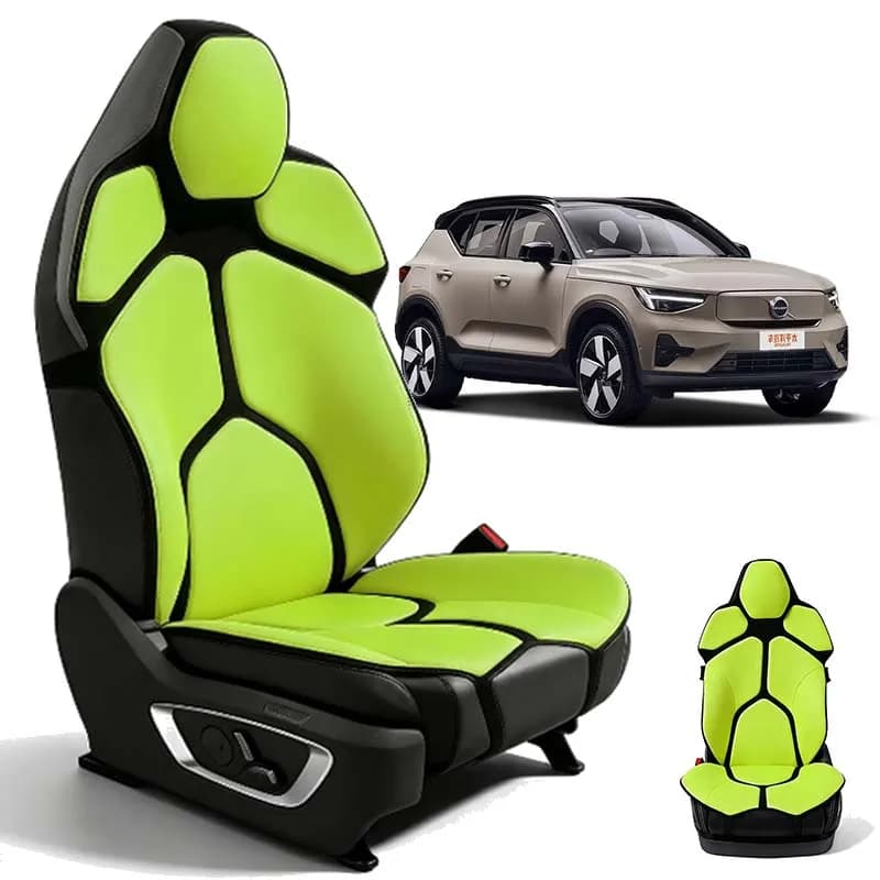 For Volvo EX40 XC40 Breathable Mesh Lumbar Cushion Car Office Dual Use Ergonomic Back Support Pad Auto Interior Seat Accessories