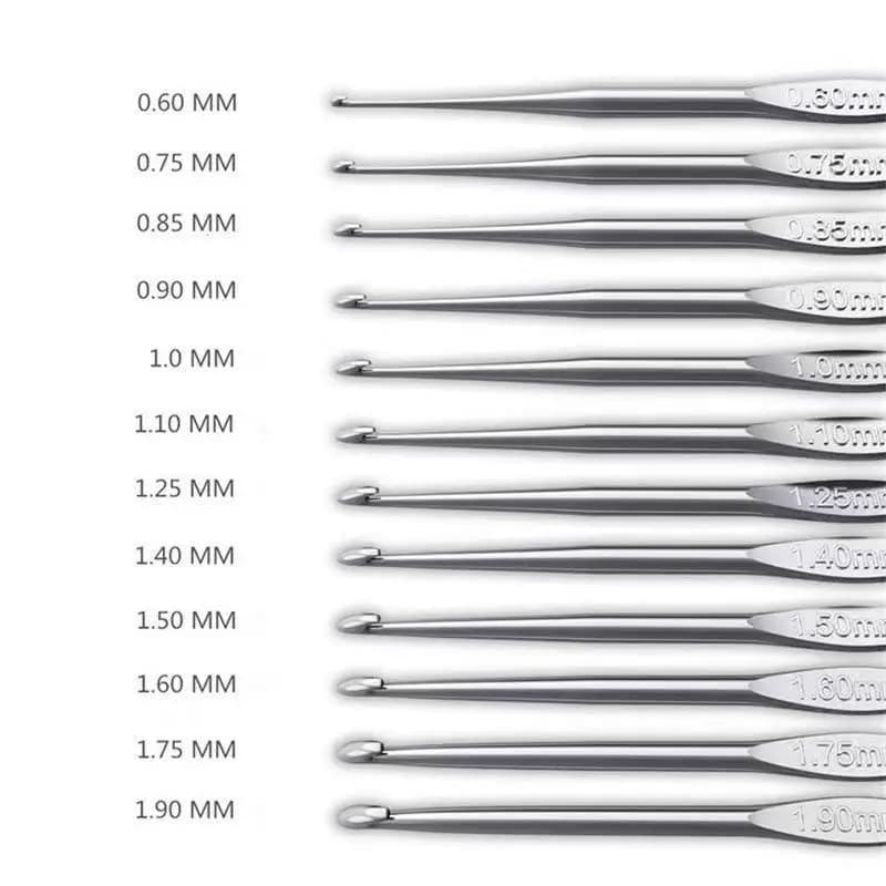 1 pz uncinetto Mix dimensioni 0.6mm a 1.9mm ganci per maglieria in acciaio inox aghi fai da te filato cucito ago per regalo della mamma