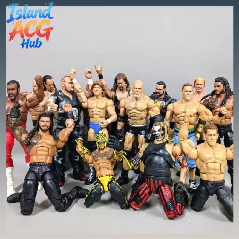 Divertente e alla Moda: Action Figure da Collezione di Lottatori, Modello Autentico per Decorazione da Scrivania per Appassionati di Wrestling