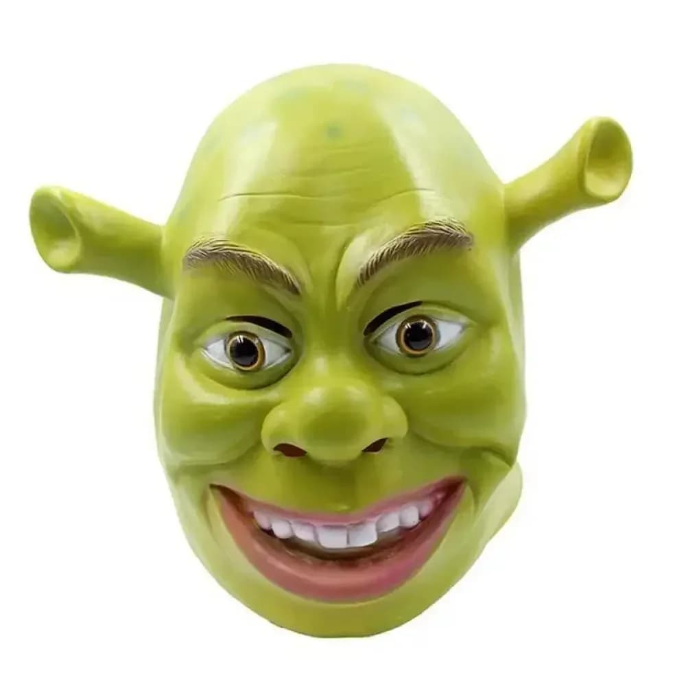 Maschera in Latex di Shrek Verde con Guanti, Accessorio per Cosplay di Film, Maschera Animale per Adulti per Feste di Halloween, Costumi e Balli in Maschera