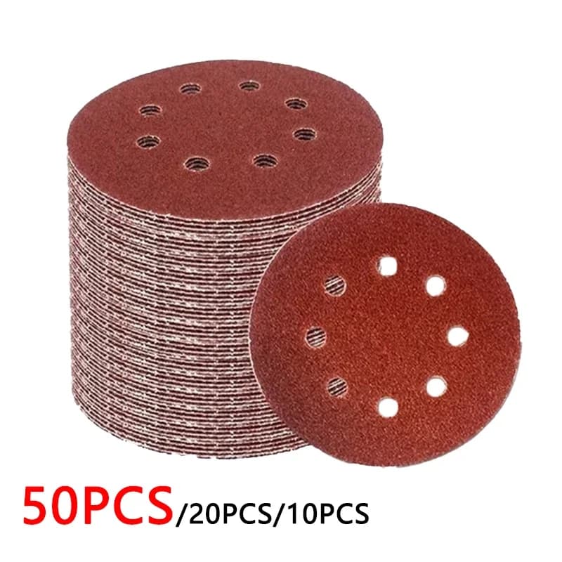 8 holes 125mm sandpaper woodworking abrasive disc for metals abrasive polishing tool grain abrasive discs 40/1000/2000