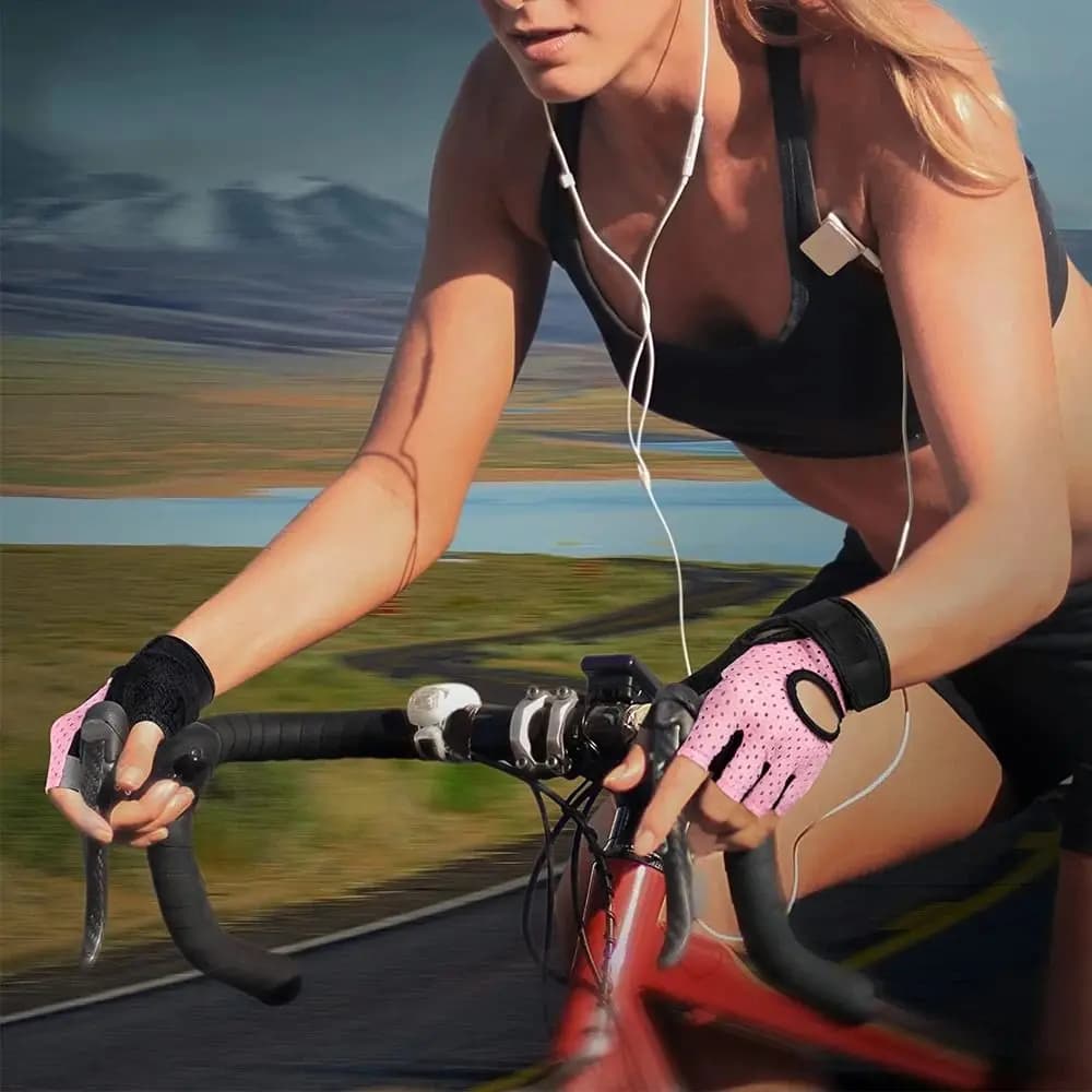 1 pair with wrist band support Gym Gloves for fitness Wrist Gloves for breathable exercises with half fingers anti slip