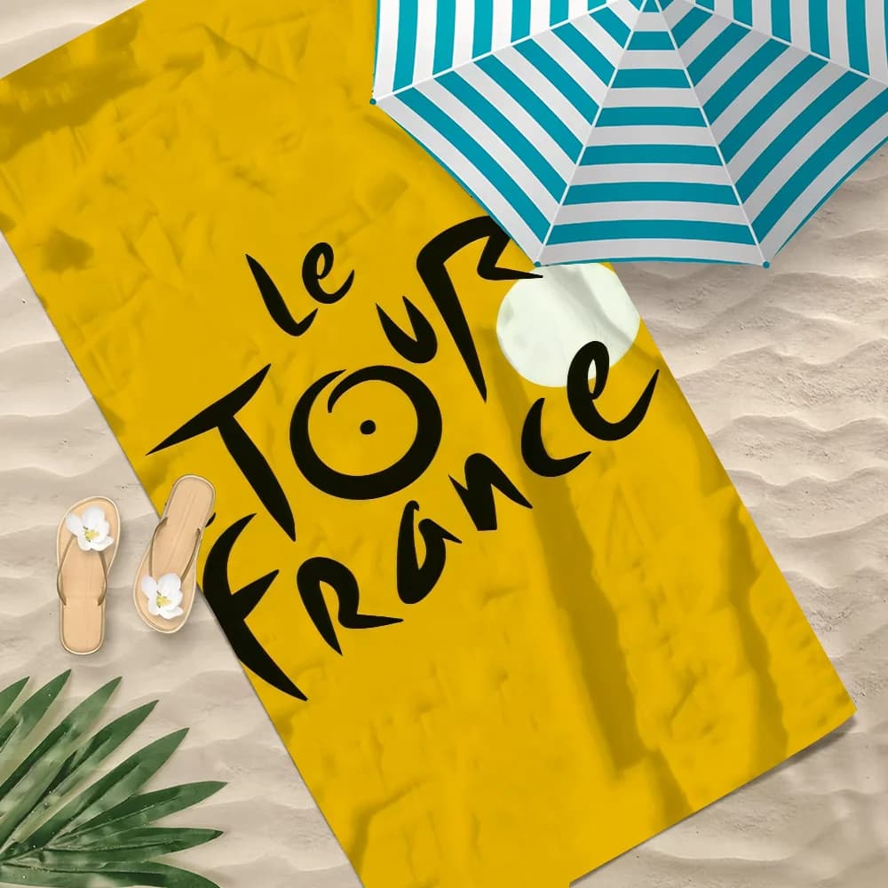 T-Tour of France-e Asciugamano da spiaggia Asciugamani morbidi da piscina ad asciugatura rapida Regalo per viaggi Palestra Doccia Sport da campeggio