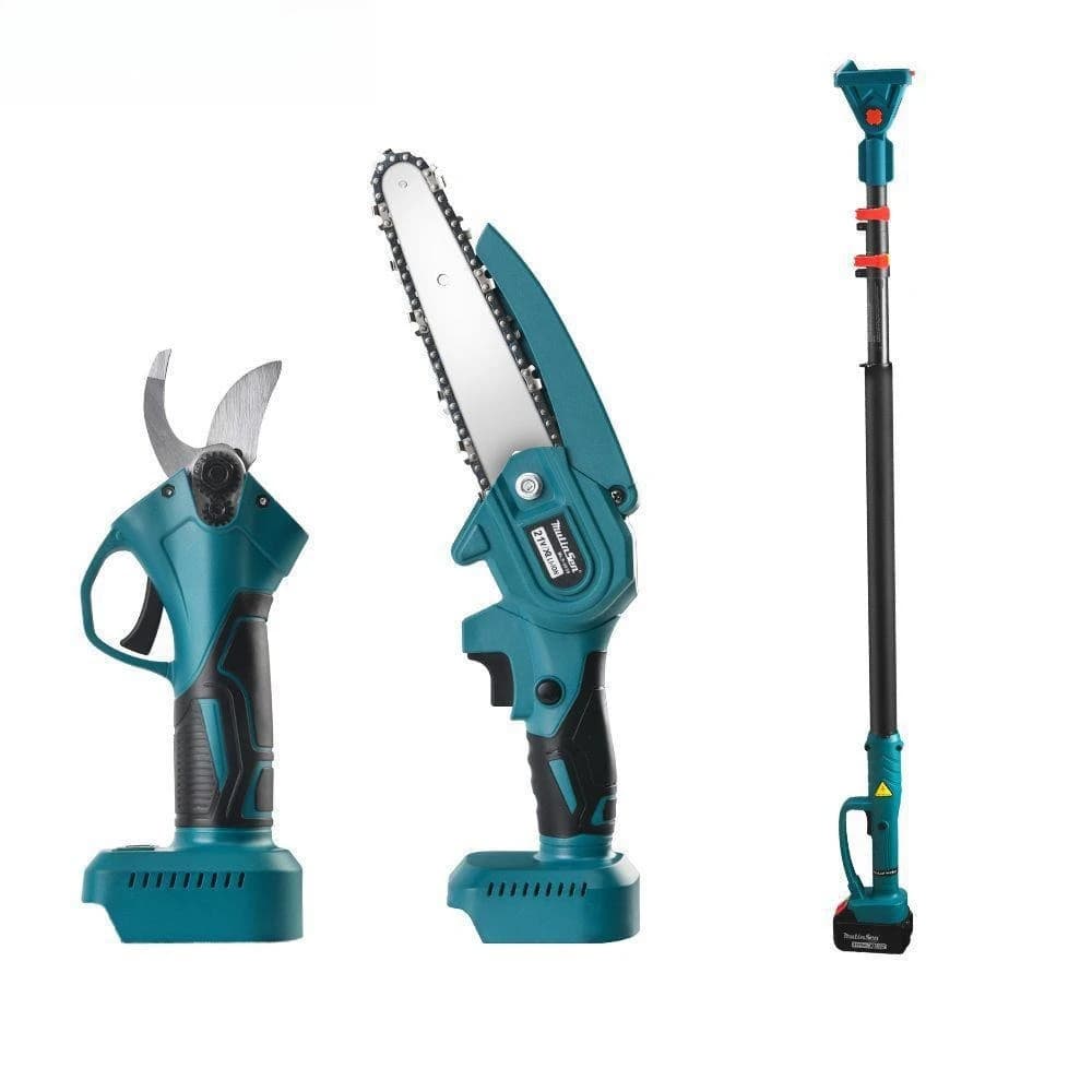 Lithium battery high branch pole set high branch shears retractable garden pruning shears logging electric high branch saw aeria