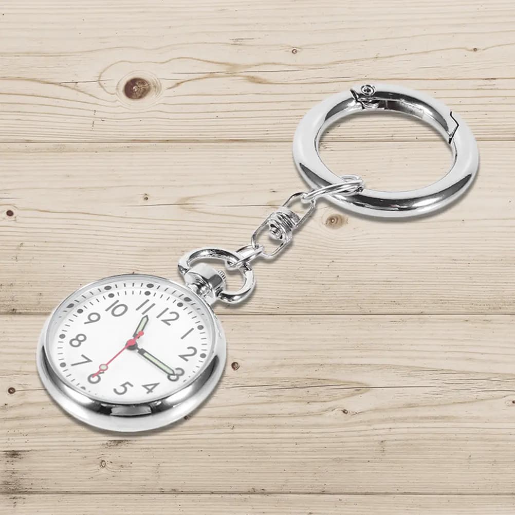2Pcs Nurse Watch Electronic Hanging Pocket Watch Lapel Timing Watches Nurse Watches for Women Men Exam Student