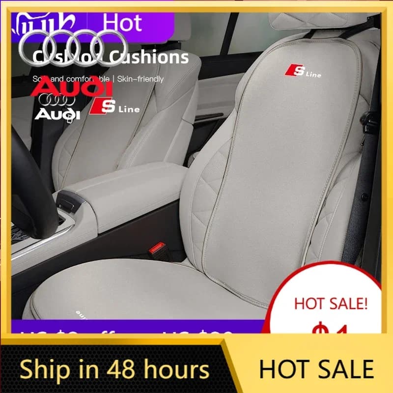 2025 New Ice Silk Car Seat Cover, Protective Seat Mat, Interior Bearing for Audi A1 A3 A5 A6 A7 A8 Q2 Q3 Q7 Q8 Quattro
