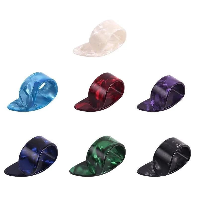 Pollice destro Dito indice Mano Pollice Dito Plettri per chitarra Set destro di unghie Stile dito Prevenzione del dolore Dito Indice