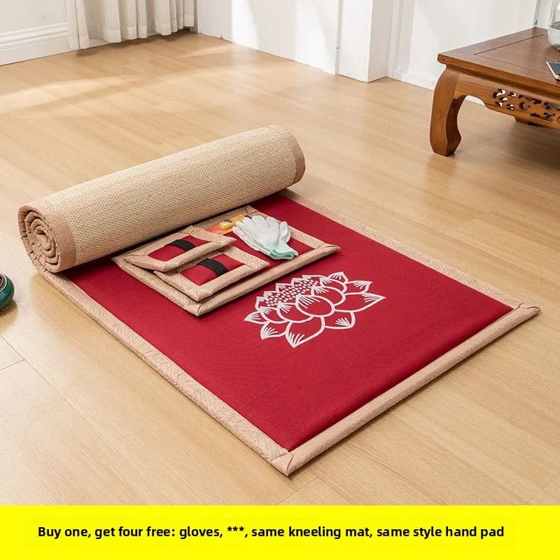 108Zen Meditation Large Worship Cushion Special Sitting Zen Mat Smooth Large Head Home Thickened Four Seasons Worship Exercise