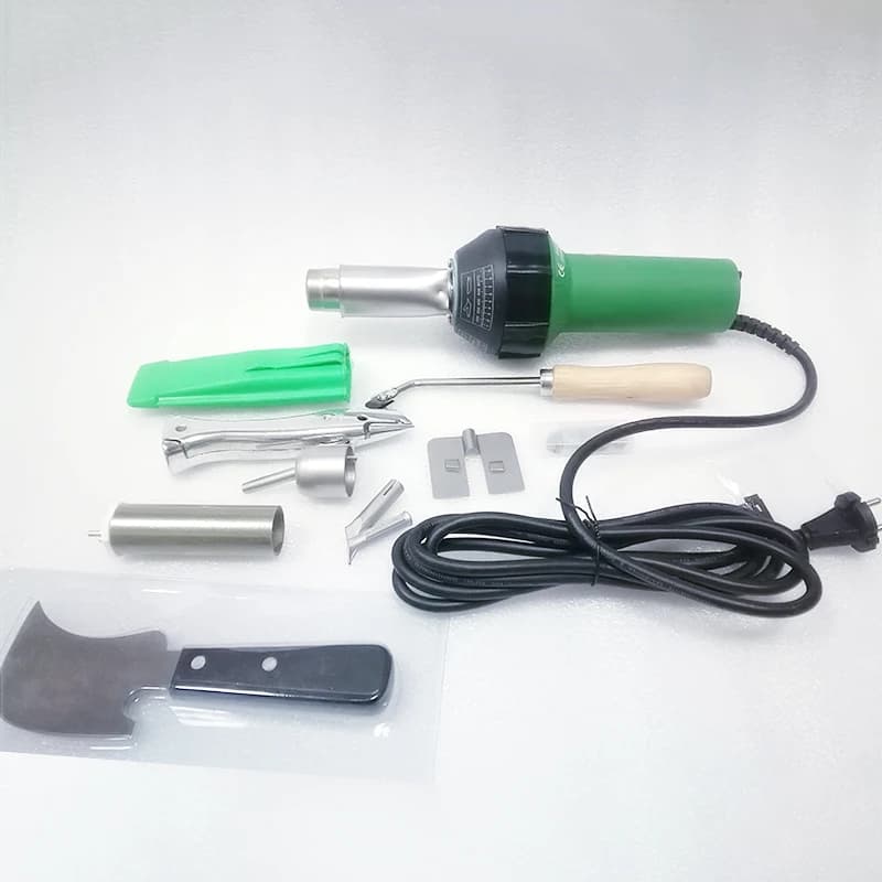 HLTE-D16 1600W Saldatore di plastica Torcia ad aria calda Pistola termica per saldatura Tubi fusi a caldo PP/PE/PVC, fogli di plastica, pavimento in vinile, geomembrana