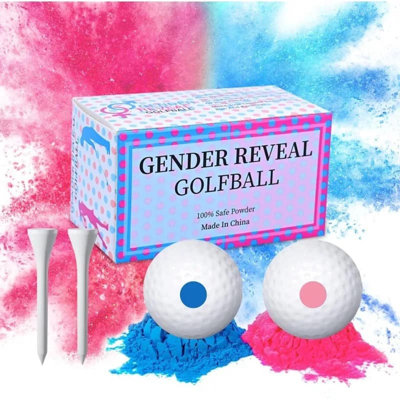 Pallina da Golf Esplosiva per Rivelazione del Sesso del Bambino, Decorazioni per Feste di Compleanno e Baby Shower, Polvere Esplosiva Biodegradabile