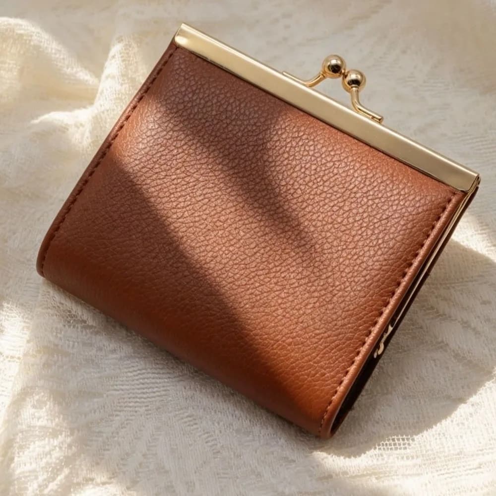 Multi Card Slot Hand Coin Purse Small Size Kiss Lock Buckle Card Holder Clip Wallet Compact Durable Money Storage Bag