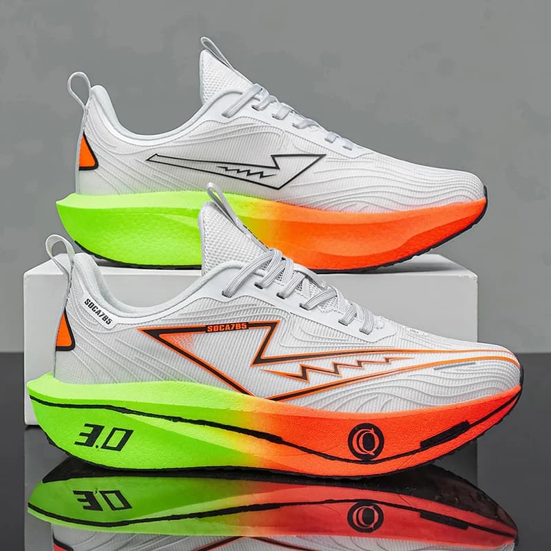 Men Running Shoes Carbon Board Marathon Speciality Sports Breathable Lightweight Women's Comfortable Athletic Nonskid Sneakers