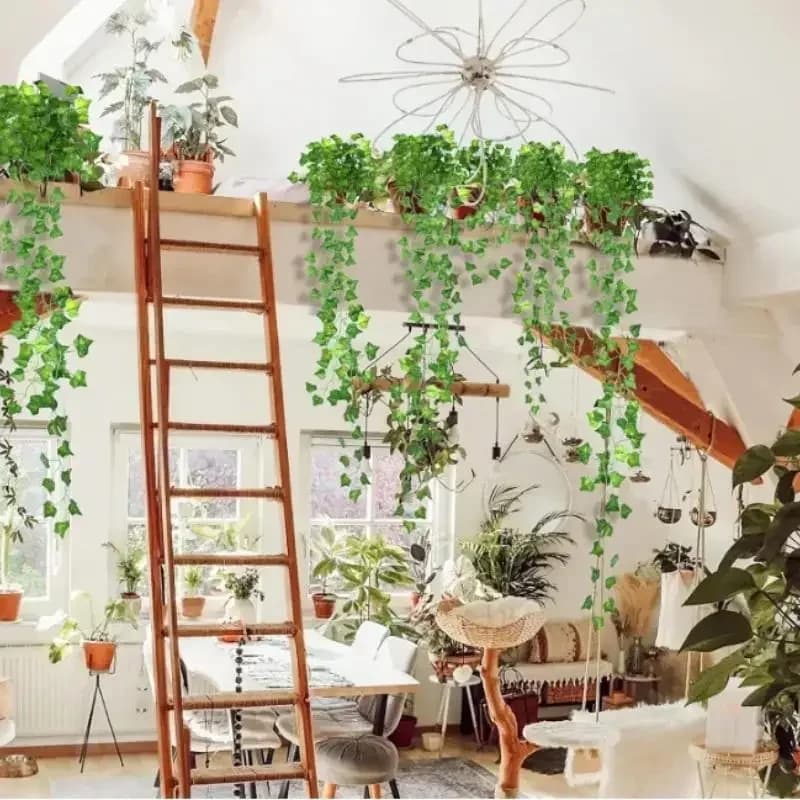 Artificial Plants Ivy Green Leaf Garland Hanging Fake Plant Vines Creeper For Home Bedroom Wall Wedding Praty Garden Decoration