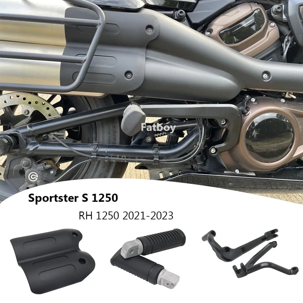 Moto posteriore passeggero pedane pedane poggiapiedi pedale e Kit di montaggio per Harley Sportster S 1250 RH1250 S 2021 2022 2023