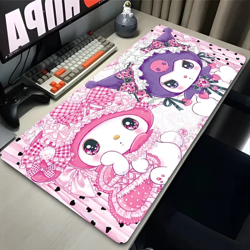 Carrying Fiocco Keyboard Mat, Kawaii Mouse Mat, Gamer PC Desk Mat, K-kuromi Carpet, Office and Laptop Mat, Anime My M-melody Carpet, Home Table Mat