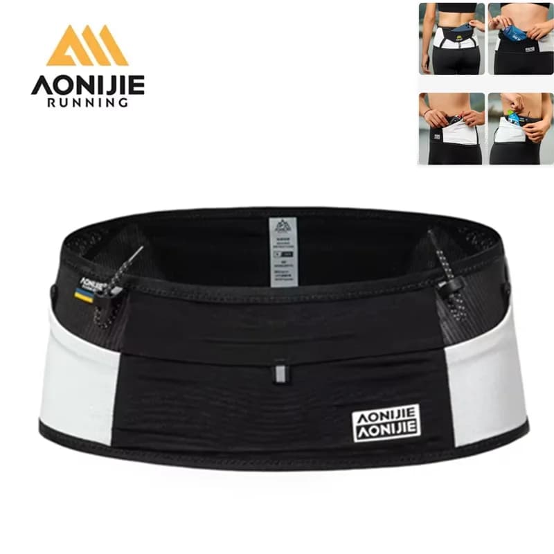 AONIJIE Male Female W8121 Elastico Sport Marsupio Funny Race Package Marathon Race Number Pocket for Belt for Alpine Race