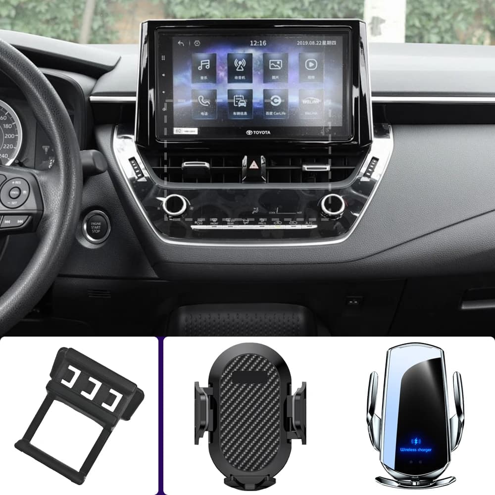 Supporto Del Telefono Per Auto Per Toyota Corolla MK12 2019 2020 2021 Supporti Del Telefono Mobile Auto di Ricarica Senza Fili Speciale Base Fissa Accessori
