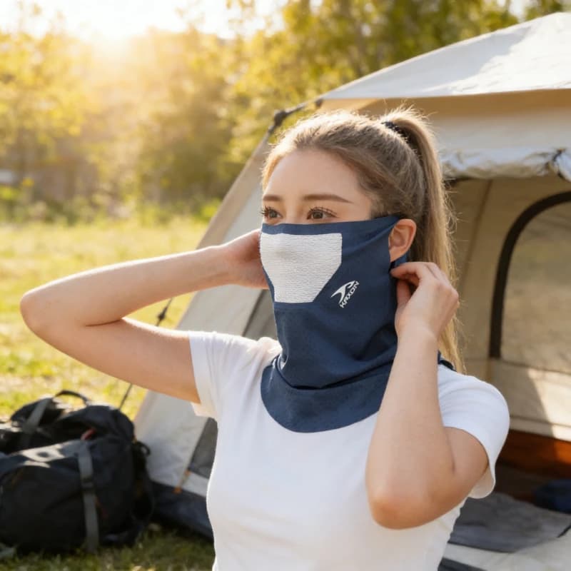 Maschera per il viso, protezione per il collo, maschera per esterni, ciclismo, protezione solare, sport, velo integrale per le orecchie da uomo, maschera protettiva solare