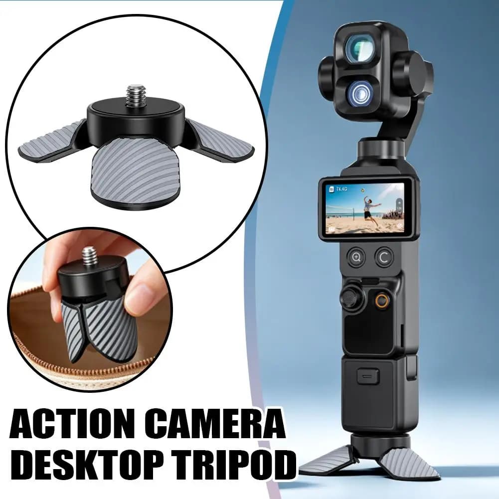 Plastic Mini Tripod Stand 1/4'' Screw Mount for Gopro Action Camera Video Phone Vlog Hand Grip for DJI Pocket 3 4 Gimbal Holder