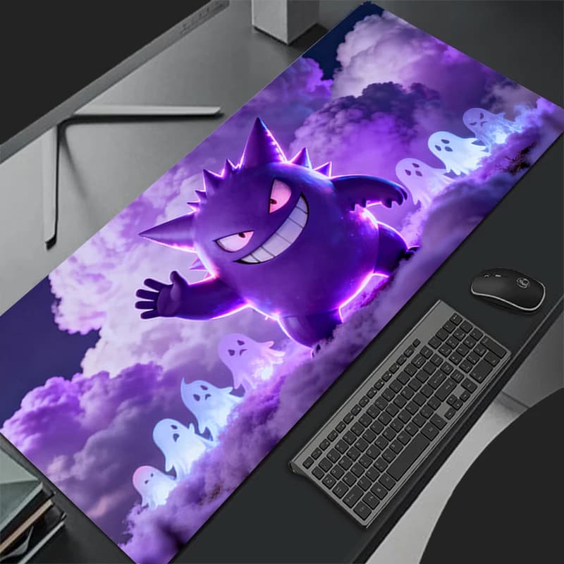 Gengar Anime Pokemon Pikachu Kawaii Mouse Pad Bigr 900x400 Speed Mini Pc Tastiera per computer Tappetino da scrivania Accessori da gioco Mousepad