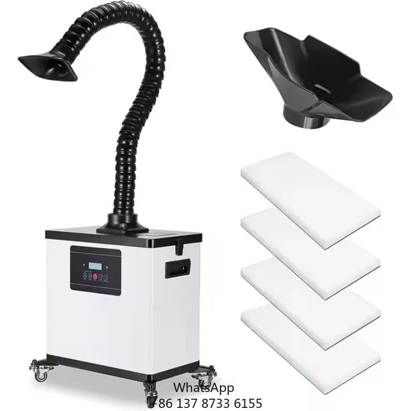 210W FumeClear Estrattore di fumi di saldatura Assorbitore di fumo Evacuatore di saldatura Purificatore d'aria Filtro a 4 stadi per incisione laser Co2