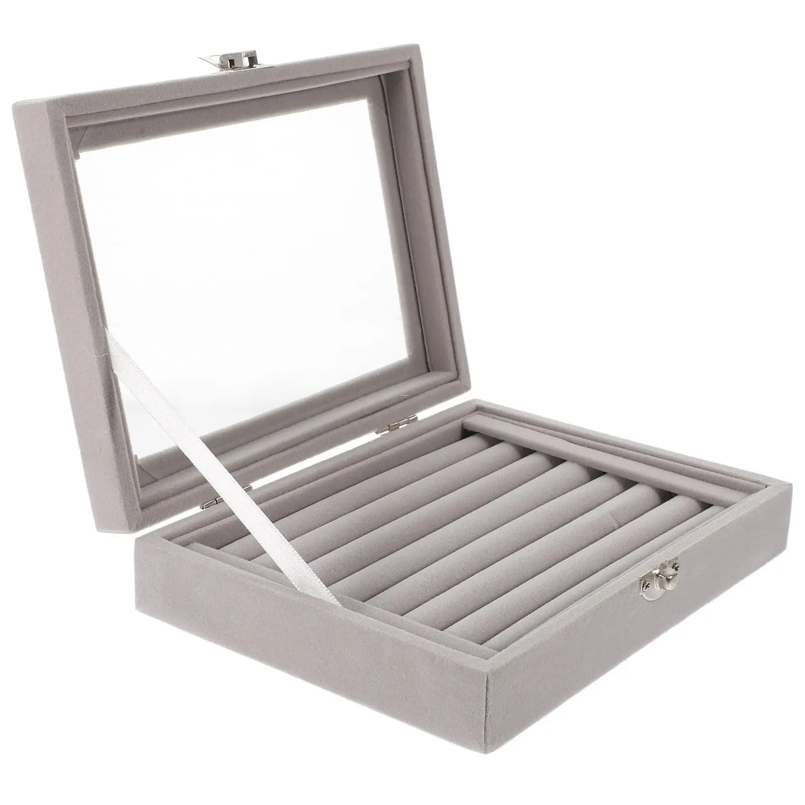 Decorative Household Jewelry Box for Necklaces Earrings Bracelets Rings Watches Brooches Space Saving Scratch Resistant Display