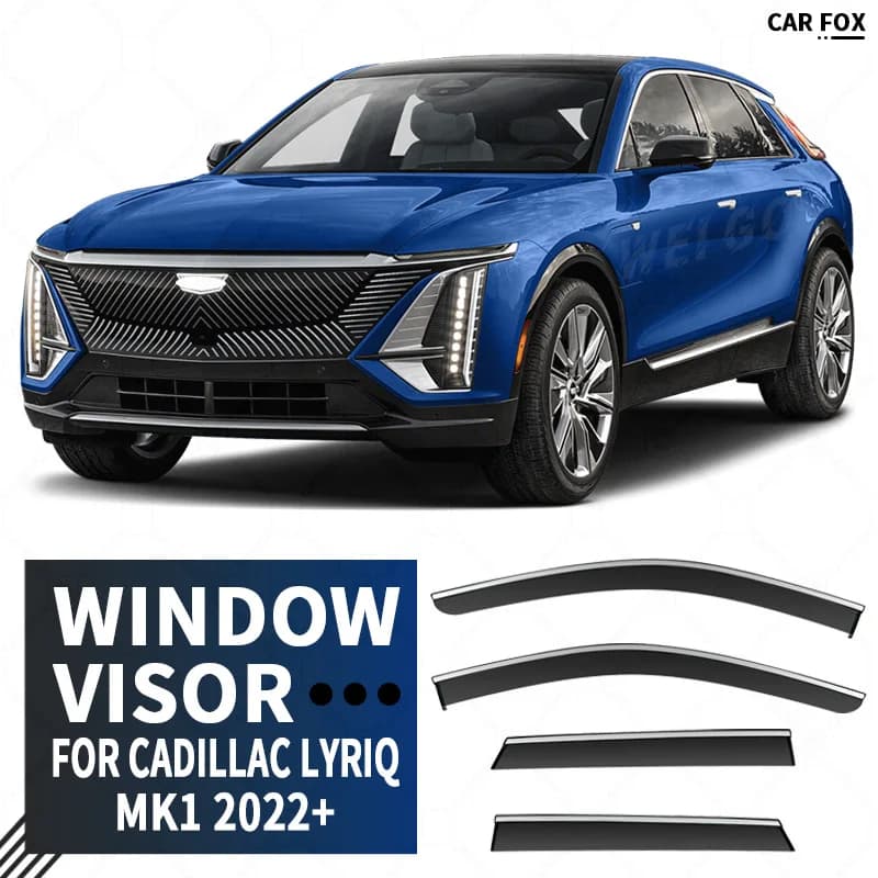 Per Cadillac Lyriq 2022+ - Deflettori Parasole per Finestrini Auto, Protezioni Antipioggia e Antivento per Finestrini Laterali, Accessori Auto